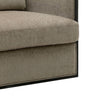 Cyra Swivel Accent Chair | Taupe Gray Chenille Foam Cushions | Barrel Back