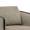 Cyra Swivel Accent Chair | Taupe Gray Chenille Foam Cushions | Barrel Back