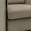 Cyra Swivel Accent Chair | Taupe Gray Chenille Foam Cushions | Barrel Back