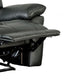 Larus Manual Motion Recliner Chair | Pillowed Arms | Black Faux Leather
