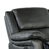 Larus Manual Motion Recliner Chair | Pillowed Arms | Black Faux Leather