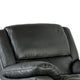 Larus Manual Motion Recliner Chair | Pillowed Arms | Black Faux Leather