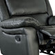 Larus Manual Motion Recliner Chair | Pillowed Arms | Black Faux Leather