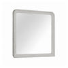 Osko Dresser Mirror | Rounded Edges | Light Gray Wood | 40x42 Rectangular