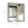 Osko Dresser Mirror | Rounded Edges | Light Gray Wood | 40x42 Rectangular