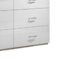 Soha Wide Dresser | 6 Drawers | Acrylic Chrome H&les | High Gloss White