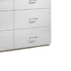 Soha Wide Dresser | 6 Drawers | Acrylic Chrome H&les | High Gloss White