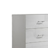 Soha Wide Dresser | 6 Drawers | Acrylic Chrome H&les | High Gloss White