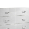 Soha Wide Dresser | 6 Drawers | Acrylic Chrome H&les | High Gloss White