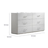 Soha Wide Dresser | 6 Drawers | Acrylic Chrome H&les | High Gloss White