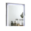 Soha Dresser Mirror | Rhinestone Trim w LED | High Gloss White 38x38