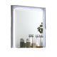 Soha Dresser Mirror | Rhinestone Trim w LED | High Gloss White 38x38