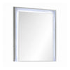 Soha Dresser Mirror | Rhinestone Trim w LED | High Gloss White 38x38