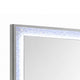 Soha Dresser Mirror | Rhinestone Trim w LED | High Gloss White 38x38