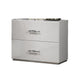 Soha Nightst& | 2 Drawers | Acrylic Chrome H&les | High Gloss White