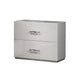 Soha Nightst& | 2 Drawers | Acrylic Chrome H&les | High Gloss White