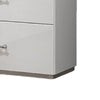 Soha Nightst& | 2 Drawers | Acrylic Chrome H&les | High Gloss White