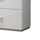 Soha Nightst& | 2 Drawers | Acrylic Chrome H&les | High Gloss White