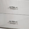 Soha Nightst& | 2 Drawers | Acrylic Chrome H&les | High Gloss White
