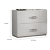 Soha Nightst& | 2 Drawers | Acrylic Chrome H&les | High Gloss White