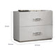 Soha Nightst& | 2 Drawers | Acrylic Chrome H&les | High Gloss White