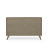 Reny Wide Dresser | 6 Drawers | Rounded Edges | Gold Knobs | Rustic Gray
