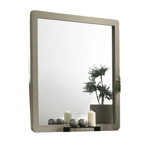 Reny Dresser Mirror | Rounded Edges | Rustic Gray | 40x40 Square