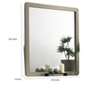 Reny Dresser Mirror | Rounded Edges | Rustic Gray | 40x40 Square