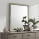 Reny Dresser Mirror | Rounded Edges | Rustic Gray | 40x40 Square