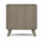 Reny Nightst& | 2 Drawers | Rounded Edges | Gold Knobs | Rustic Gray Wood