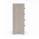 Dabu Tall Dresser Chest | 4 Drawers | Linear H&les | Light Gray | Black