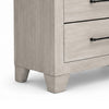 Dabu Tall Dresser Chest | 4 Drawers | Linear H&les | Light Gray | Black