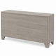 Dabu Wide Dresser | 6 Drawers | Linear H&les | Light Gray | Black