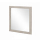 Dabu Dresser Mirror | Framed Design | Light Gray Wood | 37x39 Rectangular