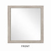Dabu Dresser Mirror | Framed Design | Light Gray Wood | 37x39 Rectangular