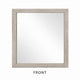 Dabu Dresser Mirror | Framed Design | Light Gray Wood | 37x39 Rectangular