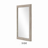 Dabu Dresser Mirror | Framed Design | Light Gray Wood | 37x39 Rectangular