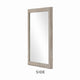 Dabu Dresser Mirror | Framed Design | Light Gray Wood | 37x39 Rectangular