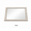 Dabu Dresser Mirror | Framed Design | Light Gray Wood | 37x39 Rectangular