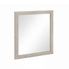Dabu Dresser Mirror | Framed Design | Light Gray Wood | 37x39 Rectangular