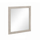 Dabu Dresser Mirror | Framed Design | Light Gray Wood | 37x39 Rectangular