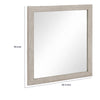 Dabu Dresser Mirror | Framed Design | Light Gray Wood | 37x39 Rectangular