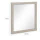 Dabu Dresser Mirror | Framed Design | Light Gray Wood | 37x39 Rectangular