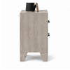 Dabu Nightst& | 2 Drawers | Linear H&les | Light Gray | Black
