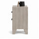 Dabu Nightst& | 2 Drawers | Linear H&les | Light Gray | Black