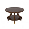 Raam Coffee Table | 52" Oval Top with Lower Shelf | Dark Cherry Brown