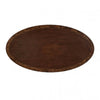 Raam Coffee Table | 52" Oval Top with Lower Shelf | Dark Cherry Brown
