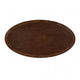 Raam Coffee Table | 52" Oval Top with Lower Shelf | Dark Cherry Brown