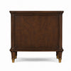 Raam Side End Table | 24" Top with Lower Shelf | Dark Cherry Brown