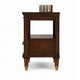 Raam Side End Table | 24" Top with Lower Shelf | Dark Cherry Brown
